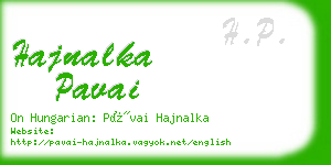 hajnalka pavai business card